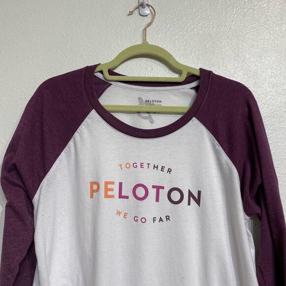 Peloton White Logo Baseball Tee Sz XL - Picture 3 of 13